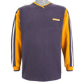 Adidas - Grey with Yellow V-Neck Sweatshirt 1990s Medium Vintage Retro