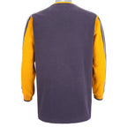 Adidas - Grey with Yellow V-Neck Sweatshirt 1990s Medium Vintage Retro