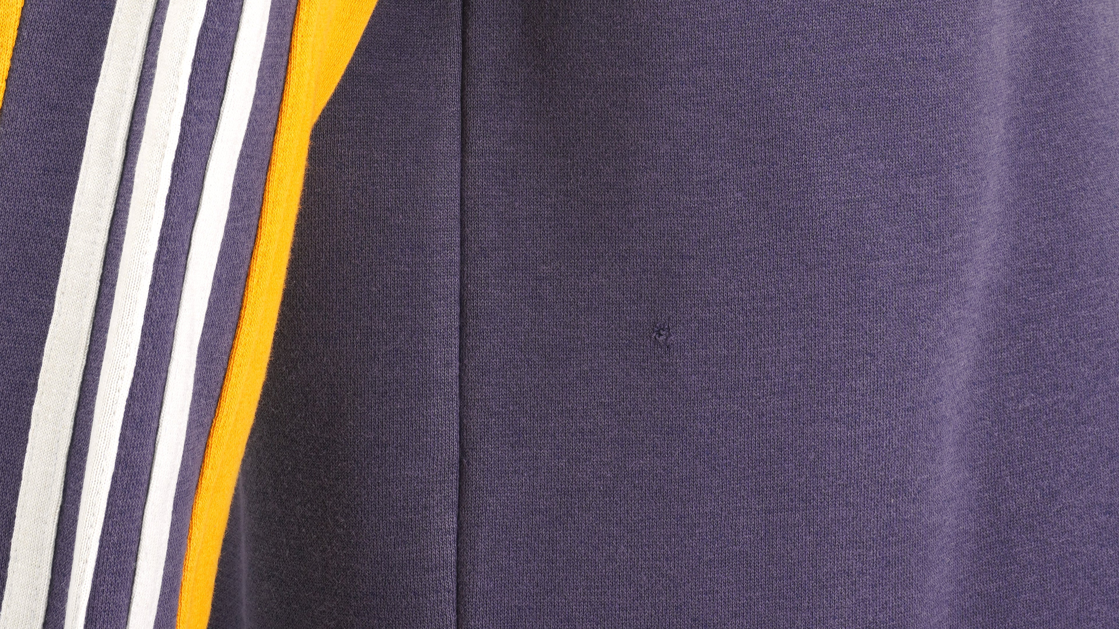Adidas - Grey with Yellow V-Neck Sweatshirt 1990s Medium Vintage Retro