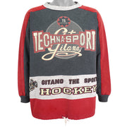Vintage (Gitano) - Techna-sport Hockey Crew Neck Sweatshirt 1990s Large Vintage Retro Hockey