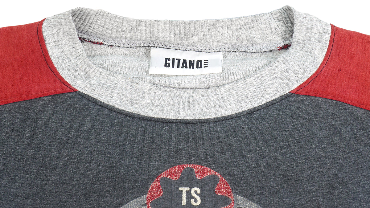 Vintage (Gitano) - Techna-sport Hockey Crew Neck Sweatshirt 1990s Large Vintage Retro Hockey