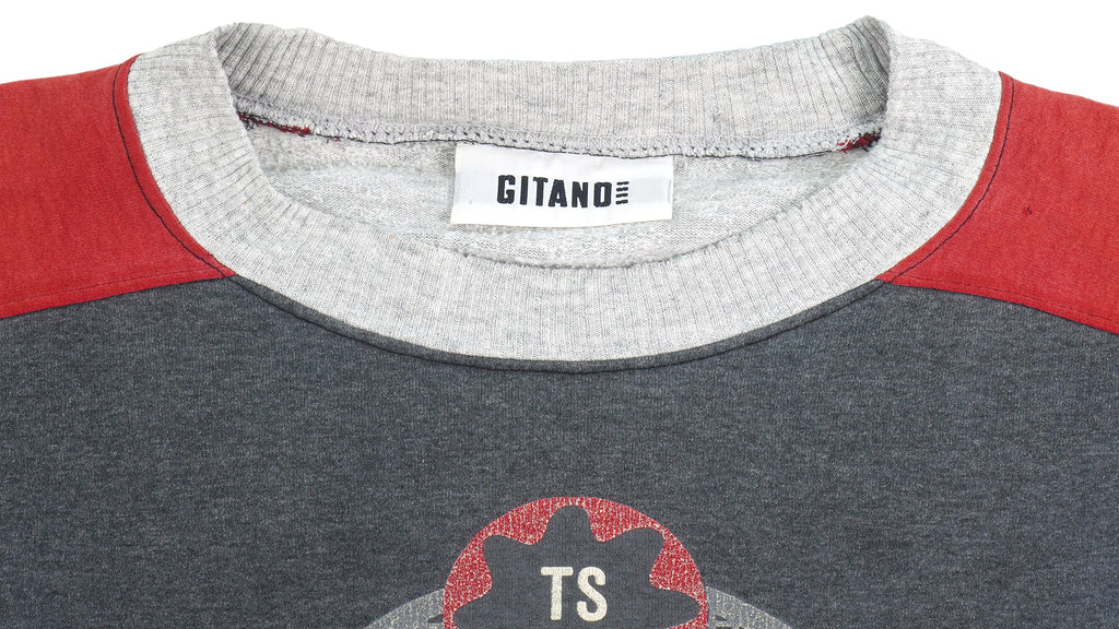 Vintage (Gitano) - Techna-sport Hockey Crew Neck Sweatshirt 1990s Large Vintage Retro Hockey