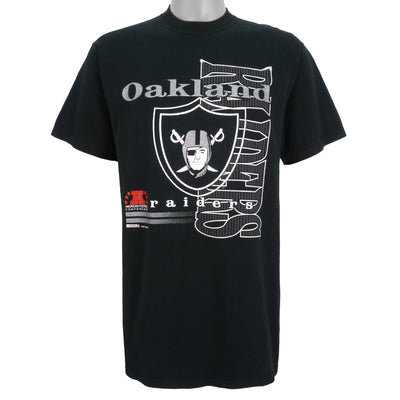 NFL (Russell Athletic) - Oakland Raiders Spell-Out T-Shirt 1995 Medium