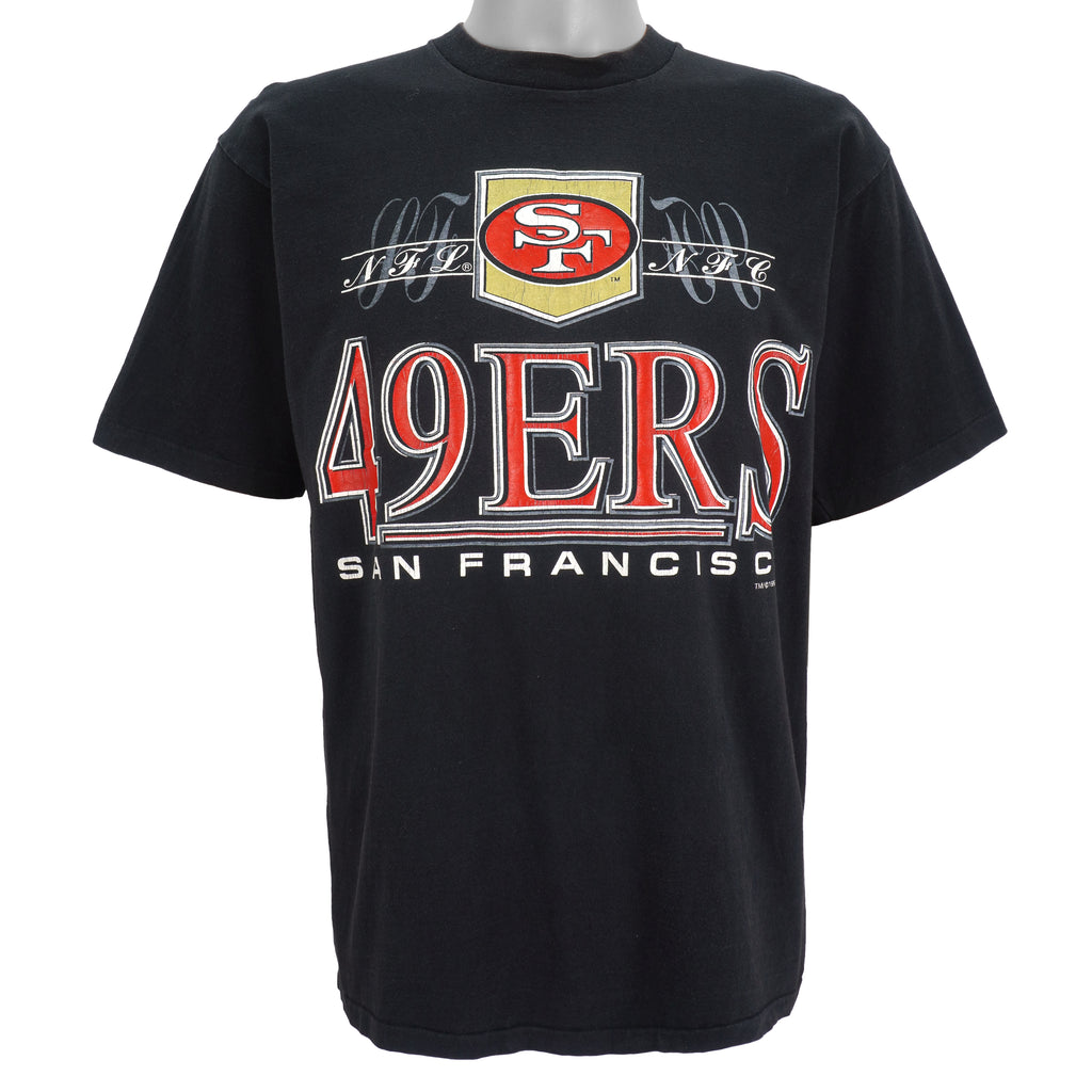 NFL (Competitor) - San Francisco 49ers Spell-Out T-Shirt 1993 Large Vintage Retro Football