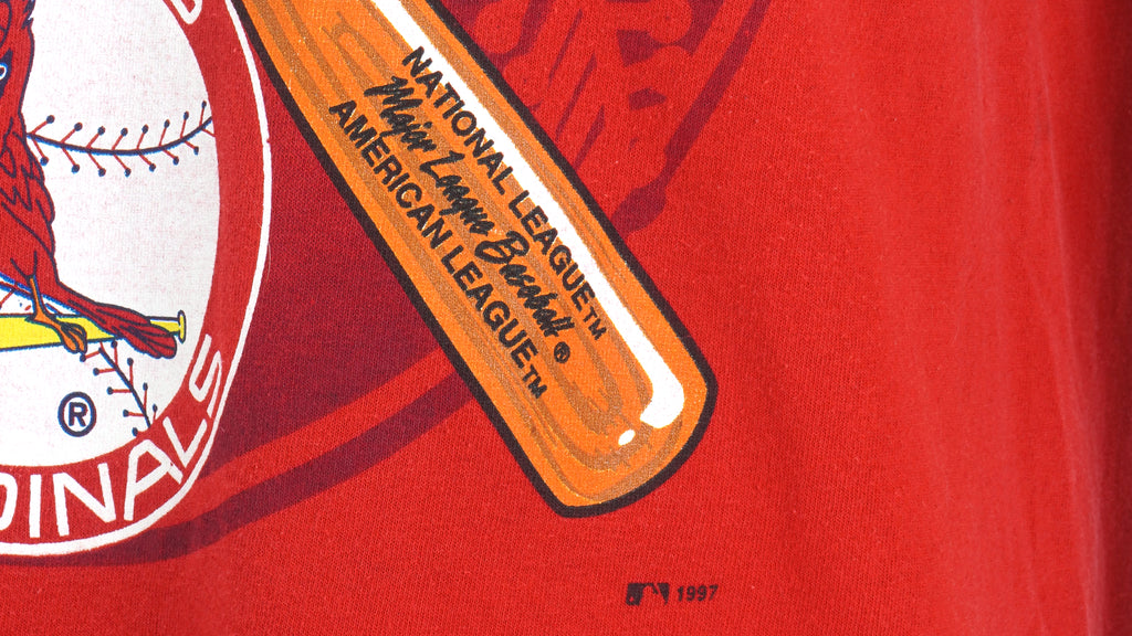 MLB (Logo 7) - St. Louis Cardinals T-Shirt 1997 Large Vintage Retro Baseball