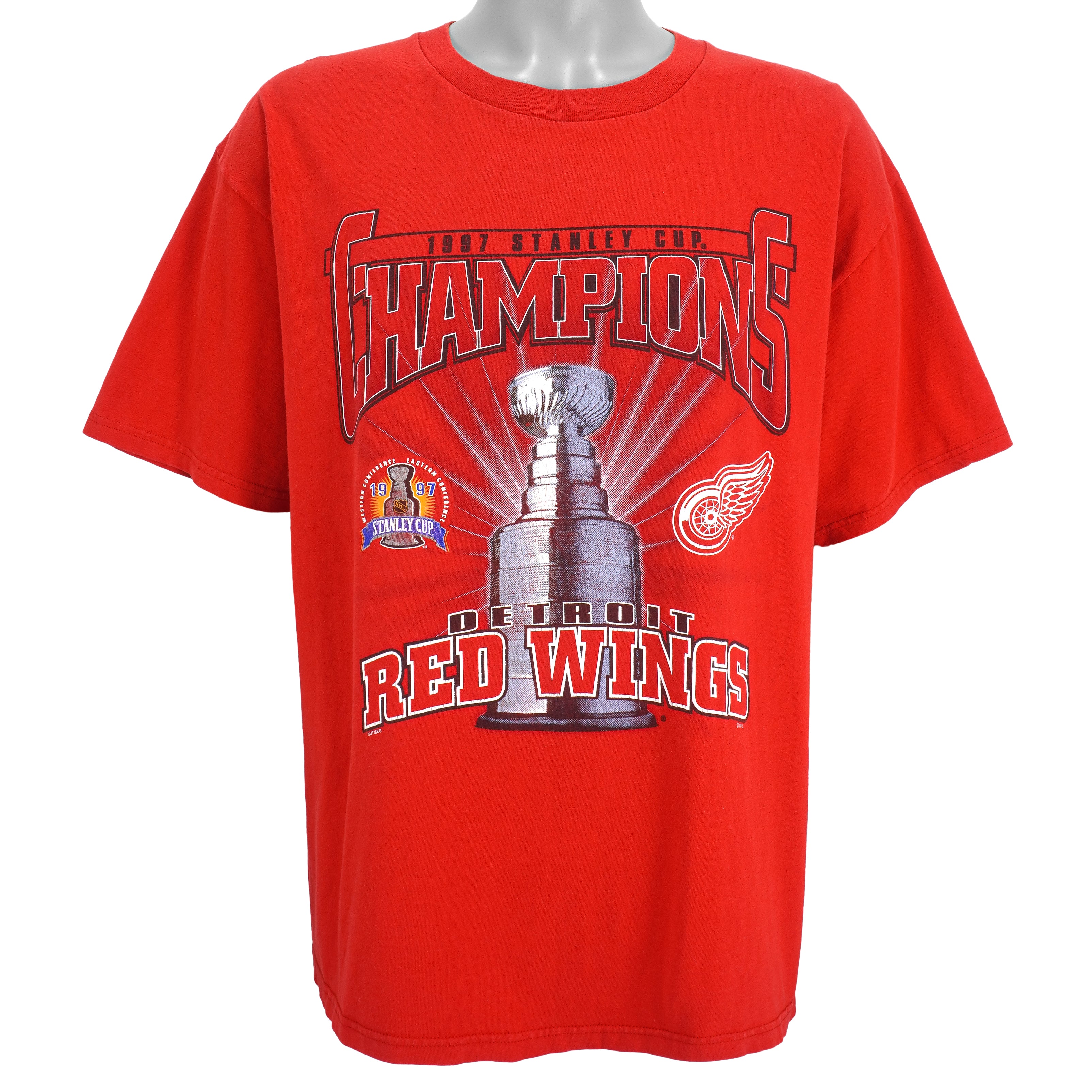 NHL (Lee) - Detroit Red Wings, Stanley Cup Champions Deadstock T-Shirt 1997 X-Large Vintage Retro Hockey