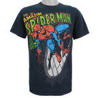 Marvel - Black The Amazing Spider-Man T-Shirt 1990s Medium Vintage Retro