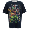 Marvel - Black Super Heroes Printed T-Shirt 1990s X-Large Vintage Retro