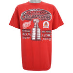 NHL (Logo 7) - Detroit Red Wings, Stanley Cup Champs Big Logo T-Shirt 1998 X-Large