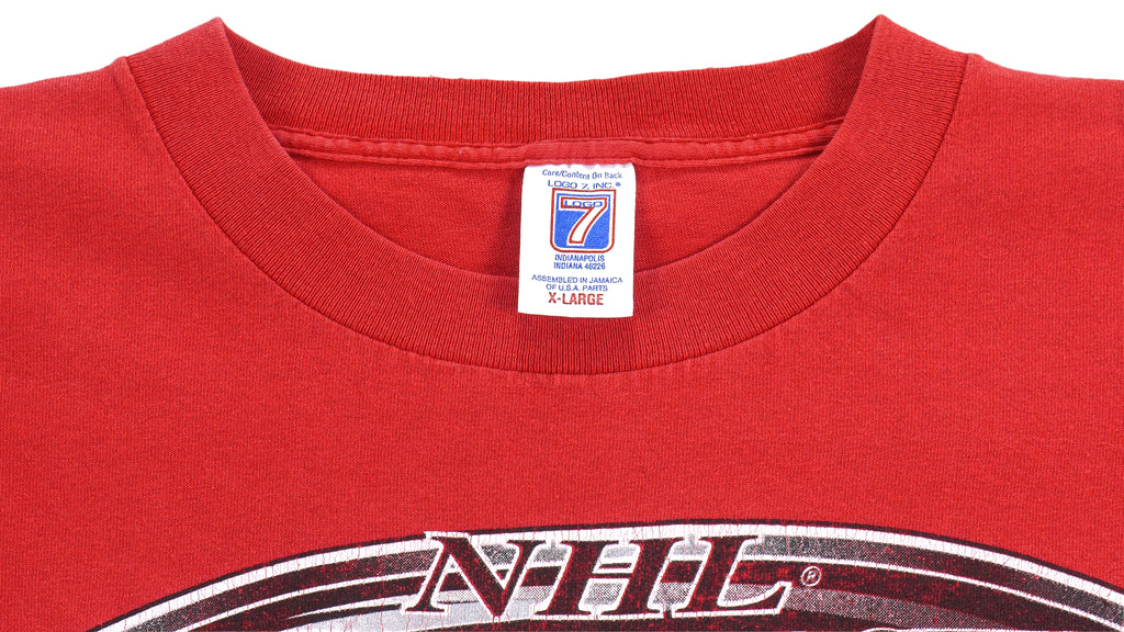 NHL (Logo 7) - Detroit Red Wings, Stanley Cup Champs Big Logo T-Shirt 1998 X-Large Vintage Retro Hockey