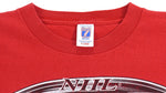 NHL (Logo 7) - Detroit Red Wings, Stanley Cup Champs Big Logo T-Shirt 1998 X-Large Vintage Retro Hockey