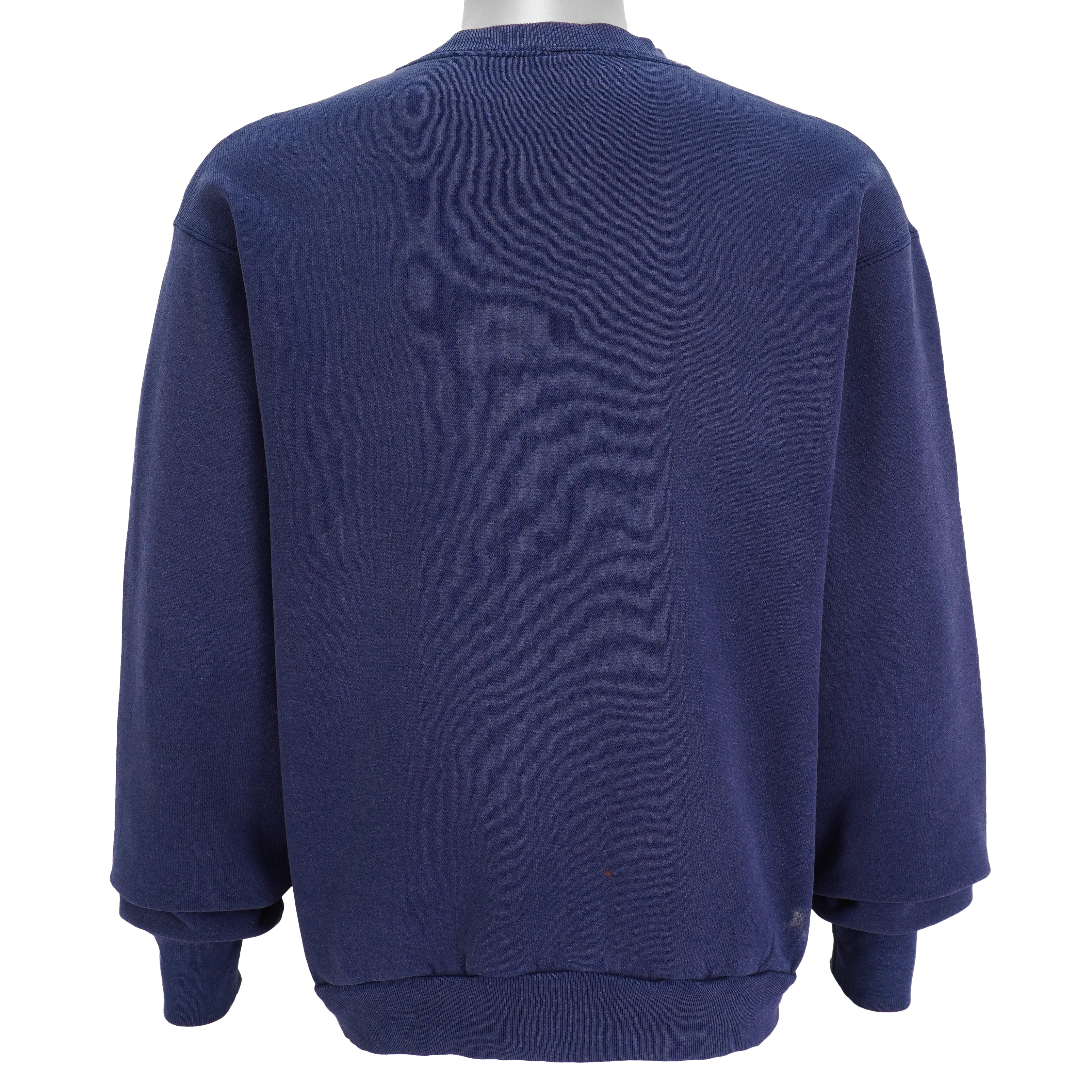 Guess - Blue Spell-Out Crew Neck Sweatshirt 1990s Medium Vintage Retro