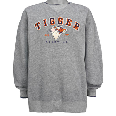 Disney - Tigger, Its All About Me Embroidered Crew Neck Sweatshirt 1990s XX-Large