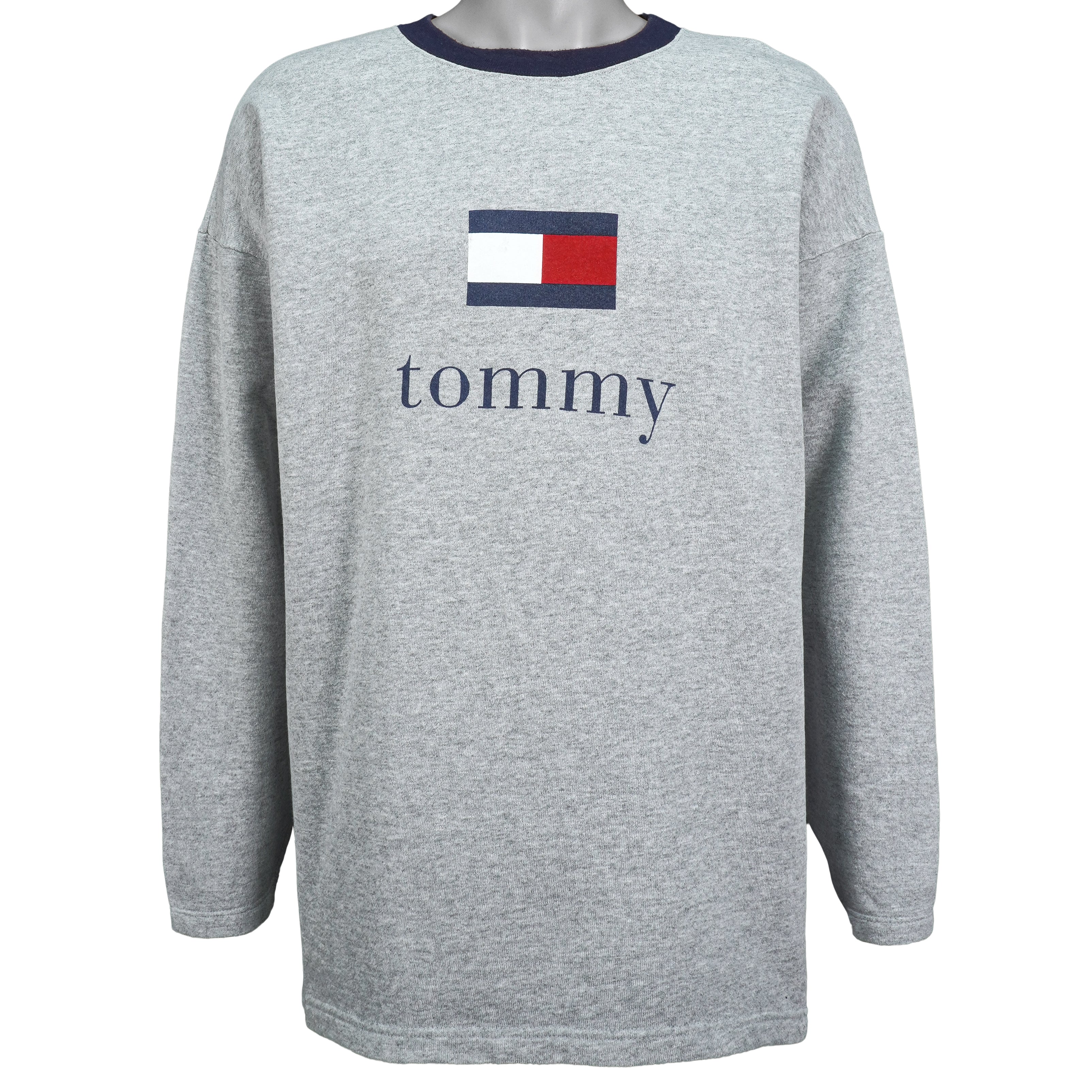 Tommy Hilfiger - Tommy Spell-Out Crew Neck Sweatshirt 1990s X-Large Vintage Retro