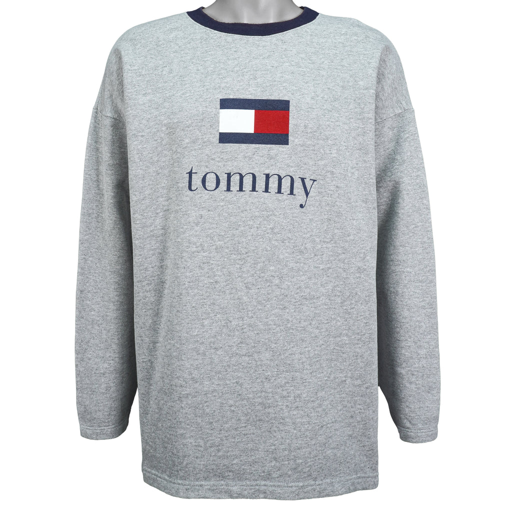 Tommy Hilfiger - Tommy Spell-Out Crew Neck Sweatshirt 1990s X-Large Vintage Retro