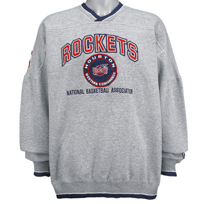 NBA (Lee) - Houston Rockets Embroidered Crew Neck Sweatshirt 1990s X-Large