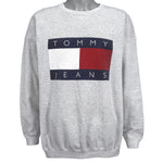 Tommy Hilfiger - Tommy Jeans Spell-Out Crew Neck Sweatshirt 1990s Medium