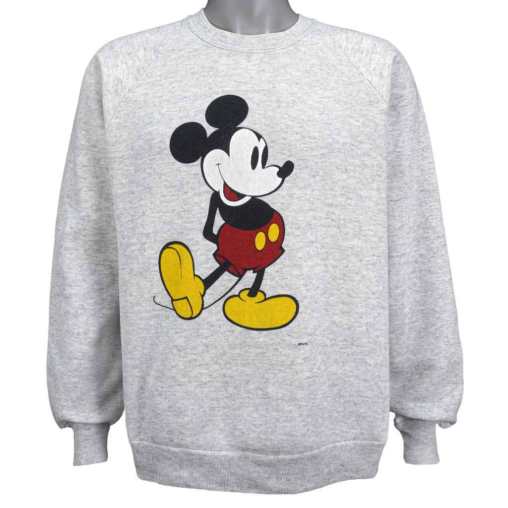 Disney - Mickey Crew Neck Sweatshirt 1980s Large Vintage Retro