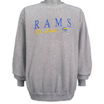 NFL (Logo 7) - St. Louis Rams Embroidered Crew Neck Sweatshirt 1990s X-Large