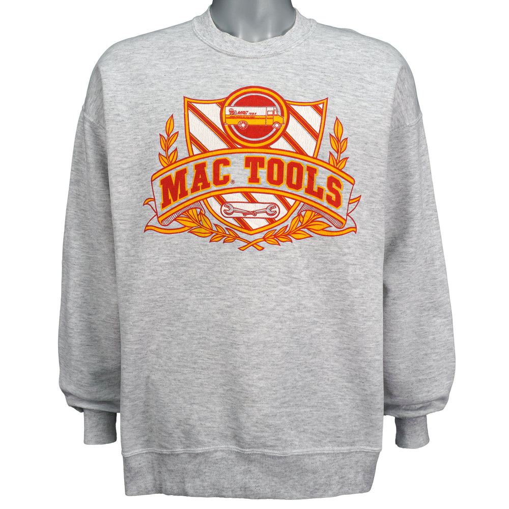 Vintage (Swingster) - Grey Mac Tools Crew Neck Sweatshirt 1990s X-Large Vintage Retro