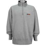 Tommy Hilfiger - Grey 085 Spell-Out 1/4 Zip Sweatshirt 1990s X-Large Vintage Retro