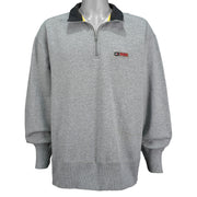 Tommy Hilfiger - Grey 085 Spell-Out 1/4 Zip Sweatshirt 1990s X-Large Vintage Retro