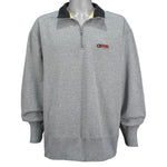 Tommy Hilfiger - Grey 085 Spell-Out 1/4 Zip Sweatshirt 1990s X-Large Vintage Retro