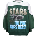 NHL (Chalk Line) - Dallas Stars Big Spell-Out Crew Neck Sweatshirt 1990s X-Large Vintage Retro Hockey
