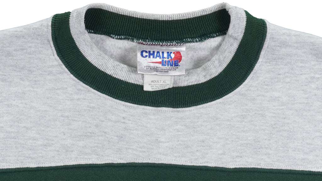 NHL (Chalk Line) - Dallas Stars Big Spell-Out Crew Neck Sweatshirt 1990s X-Large Vintage Retro Hockey