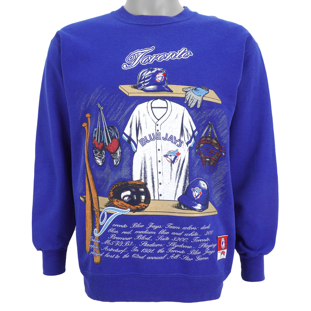 MLB (Nutmeg) - Toronto Blue Jays Sweatshirt 1990s Small Vintage Retro Baseball