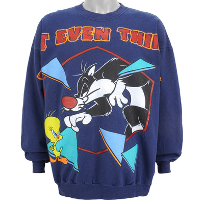 Looney Tunes - Sylvester & Tweety Bird Sweatshirt 1990s XX-Large