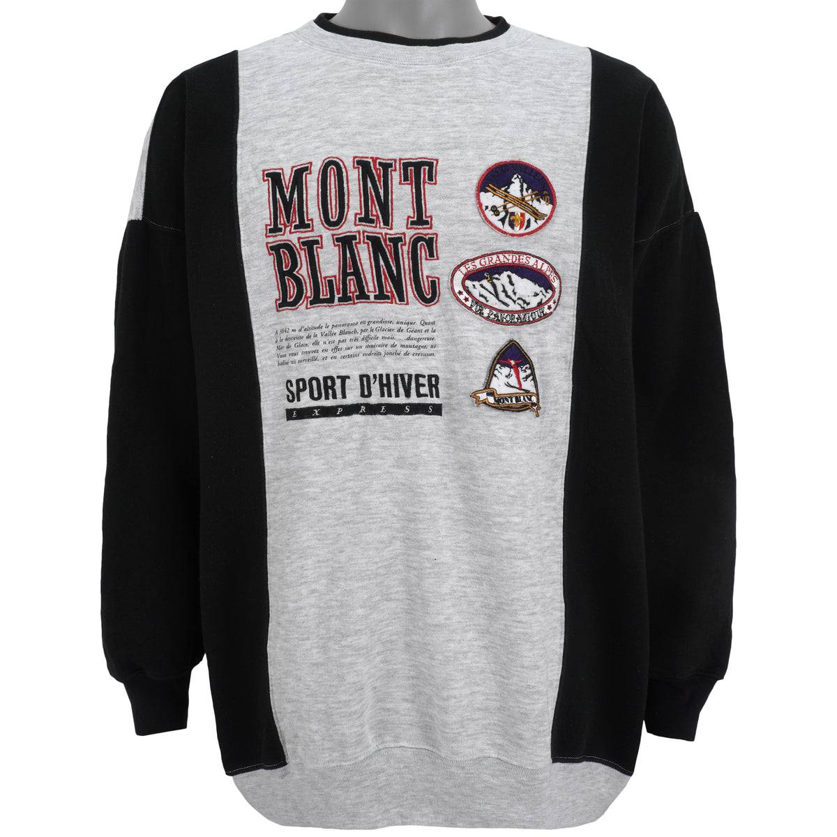 Vintage - Mont Blanc Ski Crew Neck Sweatshirt 1980s Medium Vintage Retro