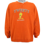Looney Tunes - Tweety Embroidered Sweatshirt 1990s X-Large Vintage Retro