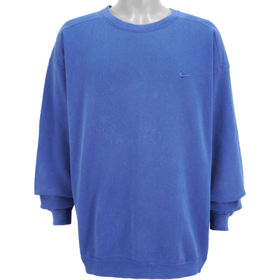Nike - Blue Crew Neck Sweatshirt 1990s XX-Large