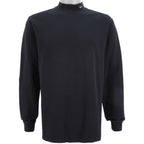 Nike - Black Turtle Neck Sweatshirt 1990s Medium Vintage Retro