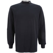 Nike - Black Turtle Neck Sweatshirt 1990s Medium Vintage Retro