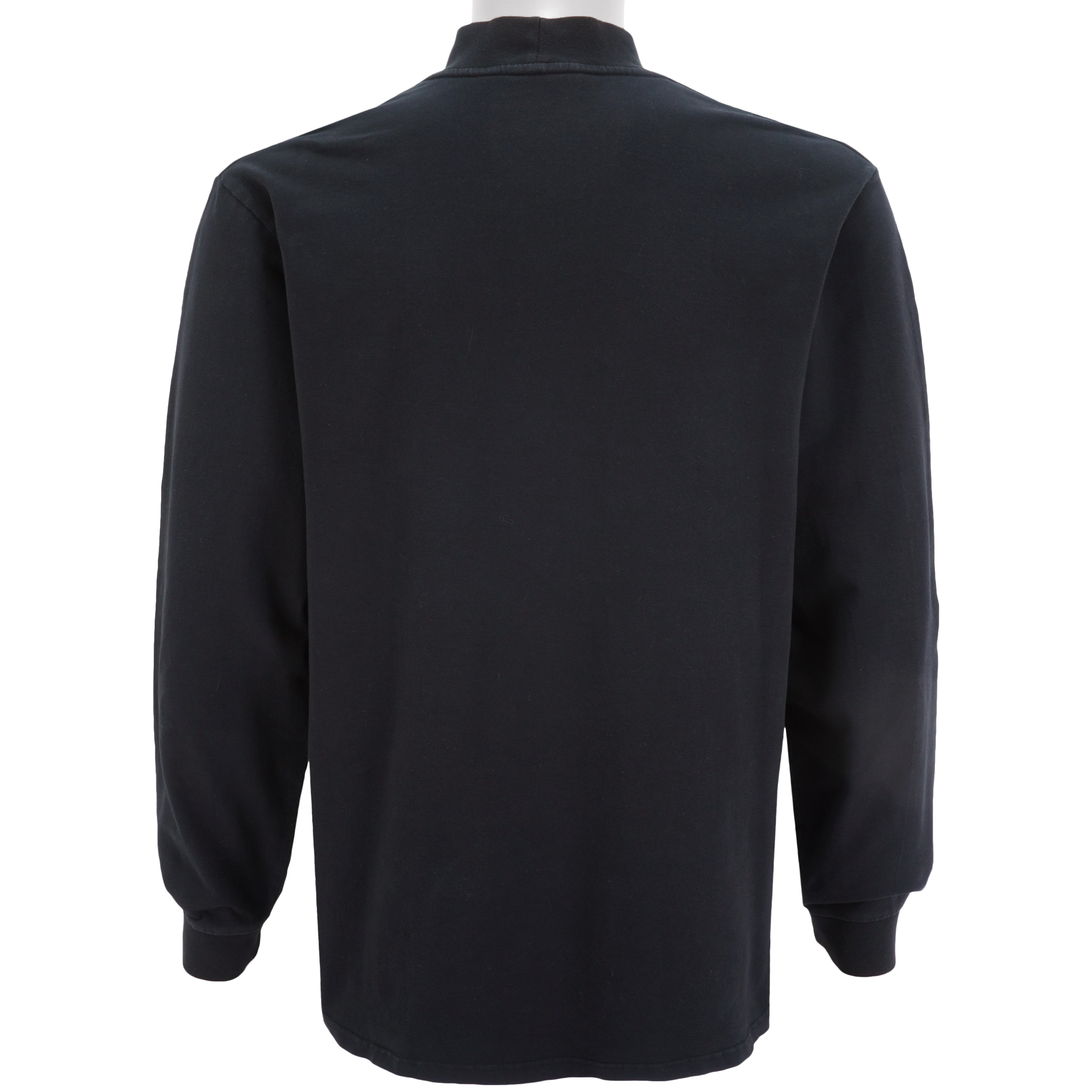 Nike - Black Turtle Neck Sweatshirt 1990s Medium Vintage Retro