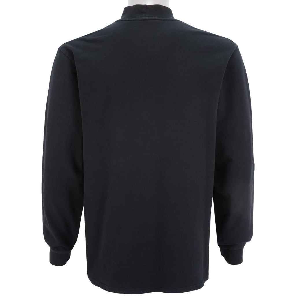 Nike - Black Turtle Neck Sweatshirt 1990s Medium Vintage Retro
