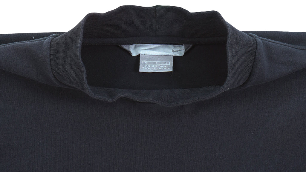 Nike - Black Turtle Neck Sweatshirt 1990s Medium Vintage Retro