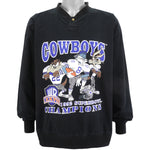 Looney Tunes - NFL Cowboys Super Bowl Champions Sweatshirt 1992 X-Large Vintage Retro Football