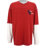 Tommy Hilfiger - Red & White Crew Neck Sweatshirt 1990s X-Large Vintage Retro