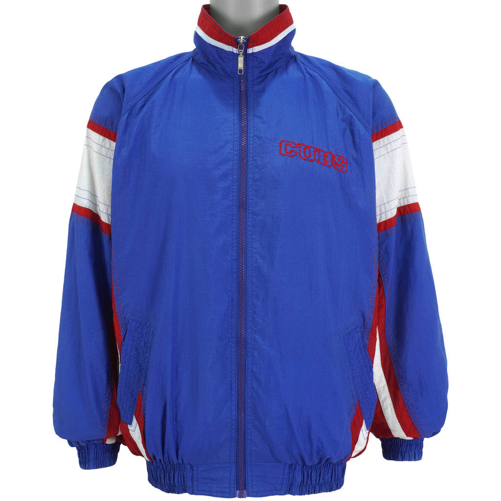 MLB (Starter) - Cubs Zip Up Windbreaker Jacket 1990s Large Vintage Retro Baseball