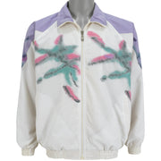 Puma - White & Purple Windbreaker 1990s Large Vintage Retro