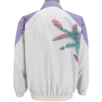 Puma - White & Purple Windbreaker 1990s Large Vintage Retro