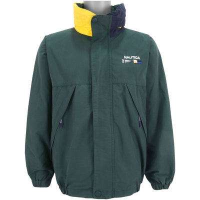Nautica - Green Zip-Up Jacket 1990s Medium