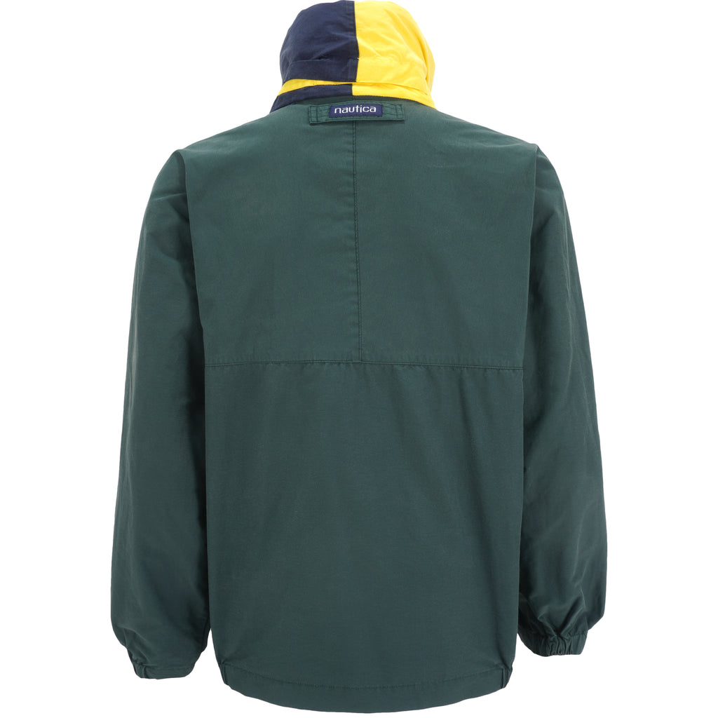 Nautica - Green Zip-Up Jacket 1990s Medium Vintage Retro