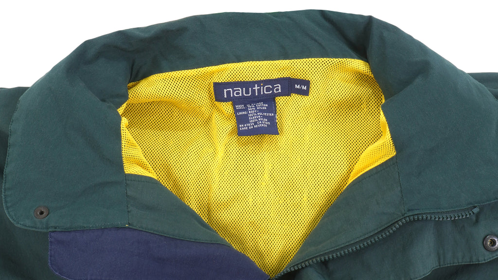 Nautica - Green Zip-Up Jacket 1990s Medium Vintage Retro