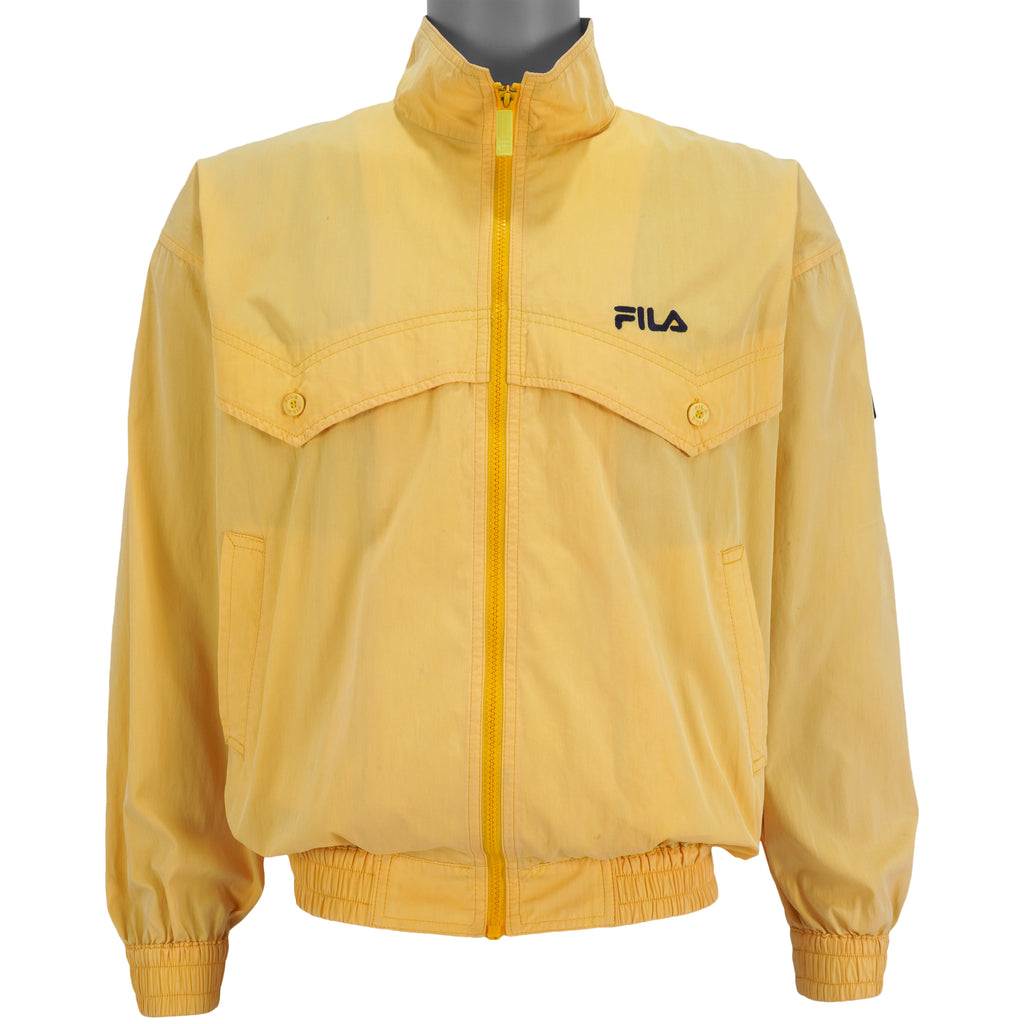 FILA -  Yellow Biella Italia Bomber Jacket 1990s Large Vintage Retro