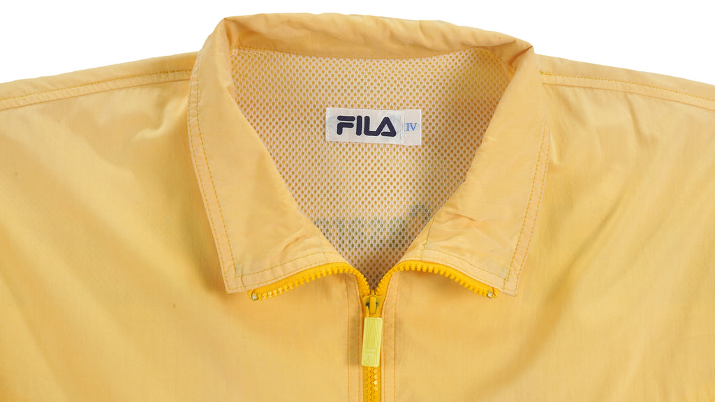 FILA -  Yellow Biella Italia Bomber Jacket 1990s Large Vintage Retro