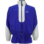 Nike - Blue & White Big Logo Windbreaker 1990s Medium Vintage Retro